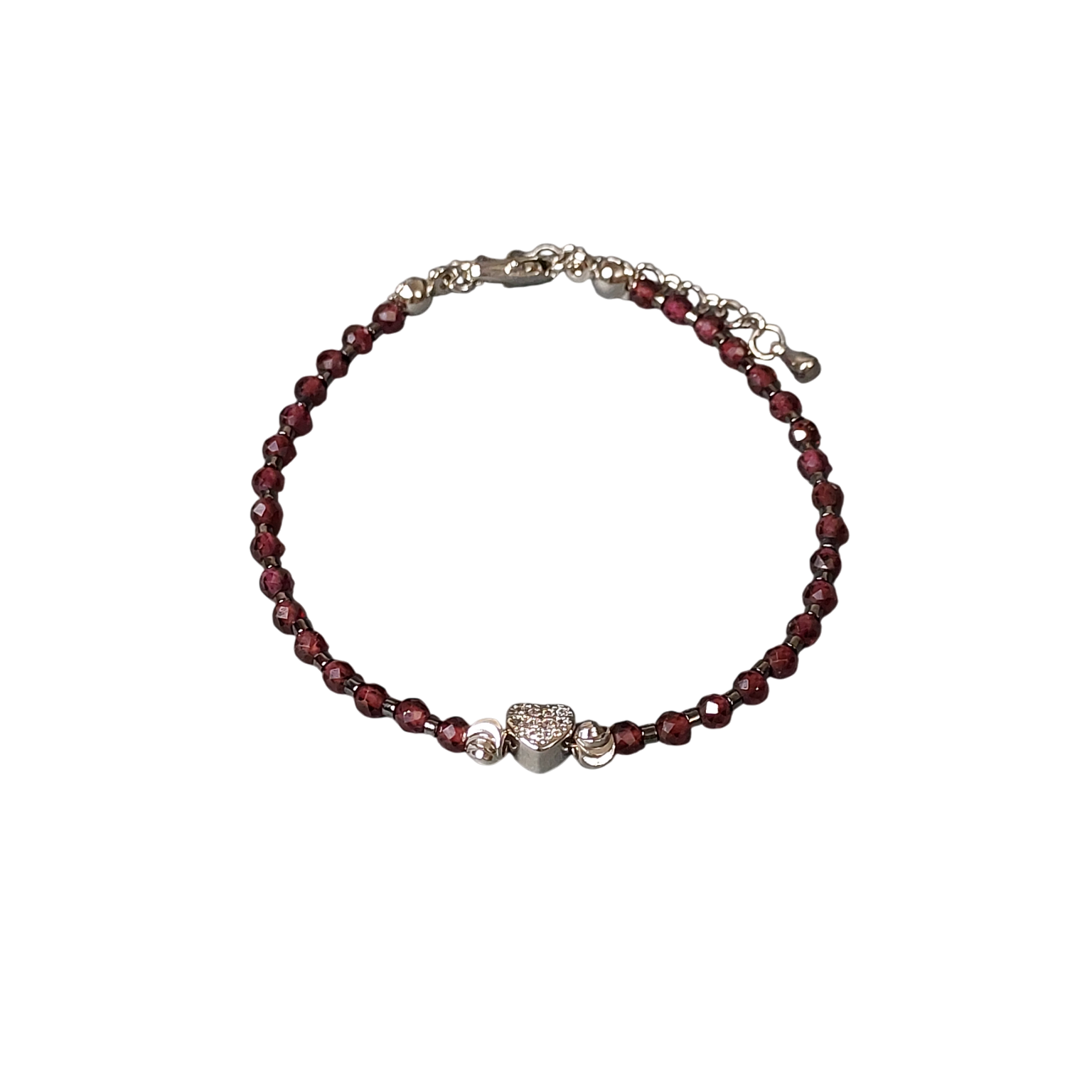 Браслет з гранату на замочку